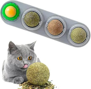 4Pcs Natural Silvervine Catnip Ball Treat